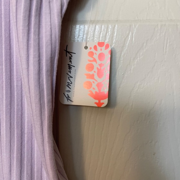 FREE PEOPLE Blissed Out Tank Women's Medium Lavendar NWT Ribbed Size Sma… - Picture 5 of 7